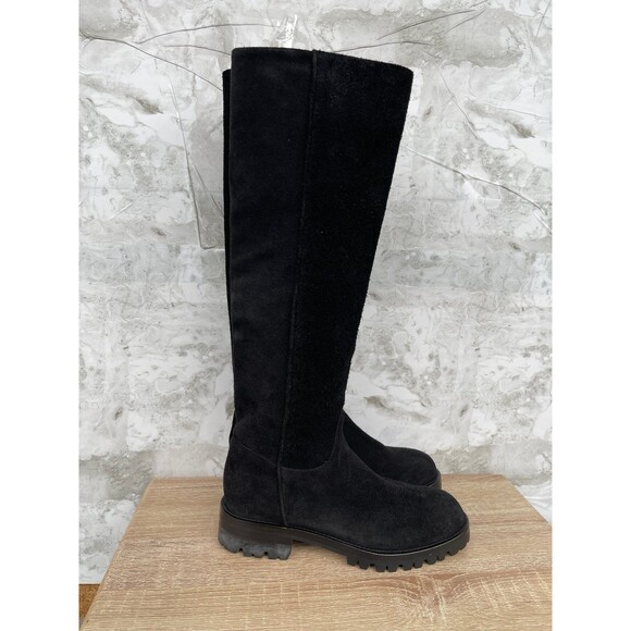 HELMUT LANG Suede Knee high “Riding Boots”. Vibram sole made in Italy size 6.5 - Picture 1 of 13